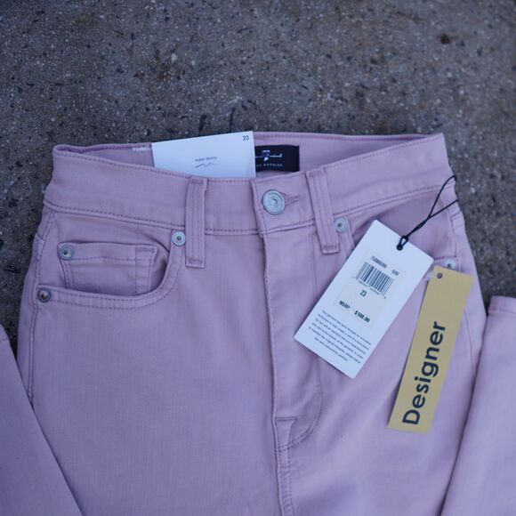 7 For All Mankind High Rise Ankle Skinny Jeans 23 NWT Stretch Denim - Picture 4 of 13